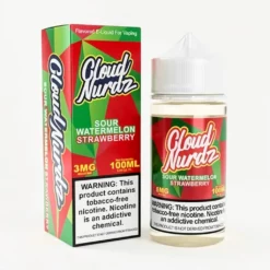 Cloud Nurdz Sour Watermelon Strawberry E-Liquid 100ml Vapeo