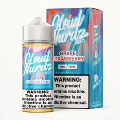 Cloud Nurdz Grape Strawberry Iced E-Liquid Ácida y Dulce